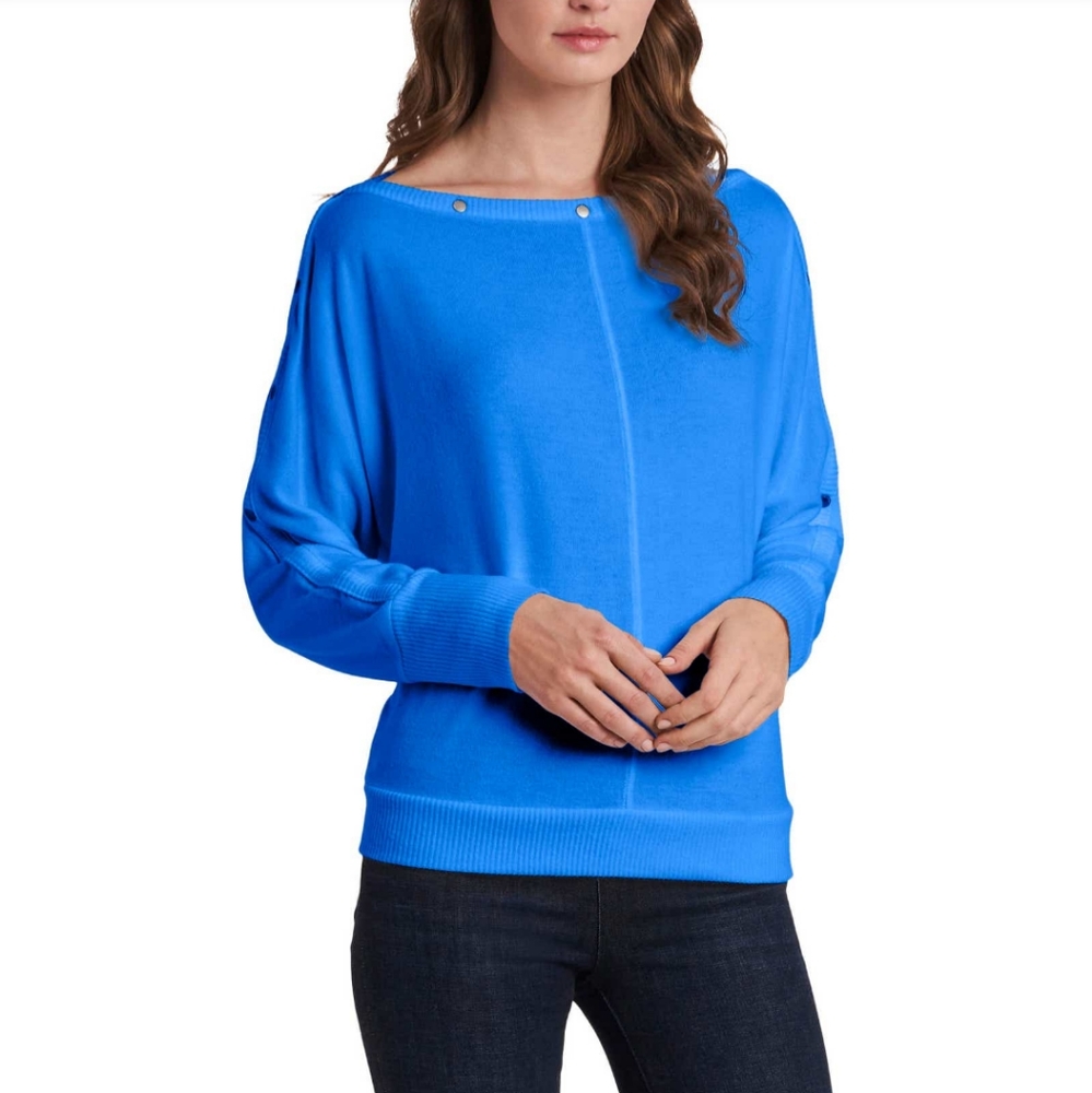 Vince Camuto Snap Trim Sweater